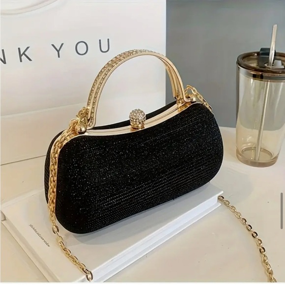 Elegant Unbranded Black Evening Bag -NIP - Picture 6 of 15